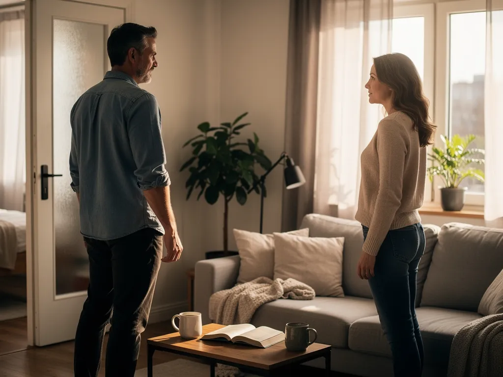 couple working through a disagreement and reconnecting