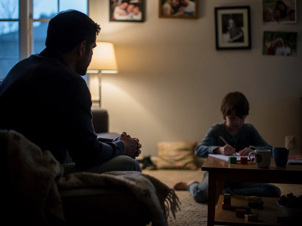 adult reflecting on relational patterns learned in childhood